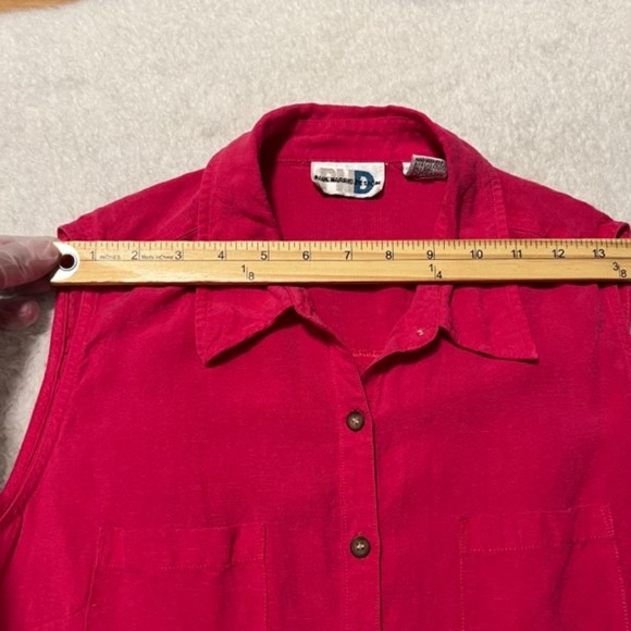 Paul Harris Design Pink Linen Tencel Blend Barbie Core Sleeveless Top Size Med - Picture 9 of 12